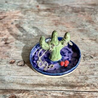ceramiczny kaktus na biżuterię