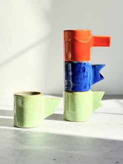 zielona filiżanka ceramiczna 90 ml