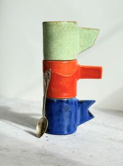 zielona filiżanka ceramiczna 90 ml