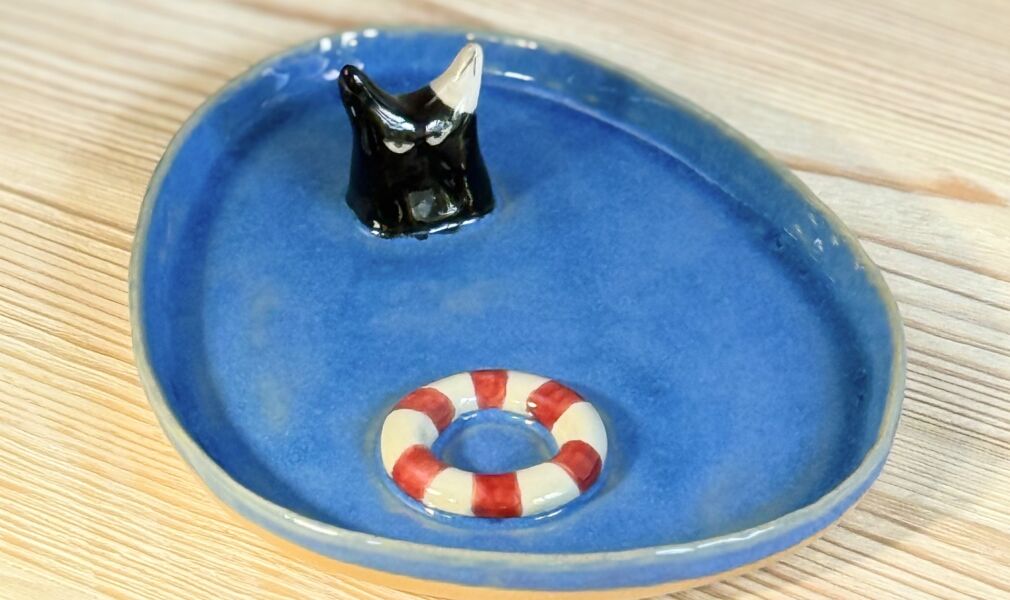 talerzyk z kotem - Kolorowa Misa