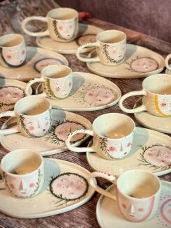 zestaw ceramiczny handmade Kolorowa Misa