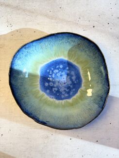 Wielka misa ceramiczna „Lazurowe Jezioro” – ręcznie robiona, unikatowa ceramika - 6