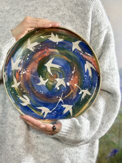 kolorowa patera ceramiczna na prezent