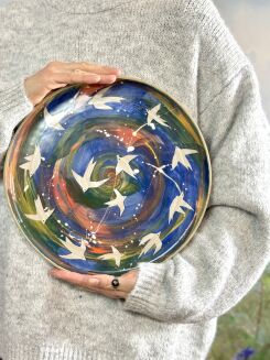 kolorowa patera ceramiczna na prezent