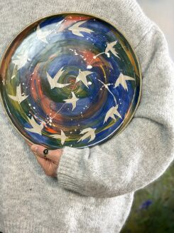 kolorowa patera ceramiczna na prezent