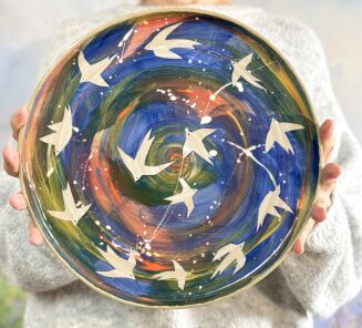 kolorowa patera ceramiczna