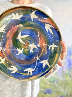 kolorowa patera ceramiczna na prezent