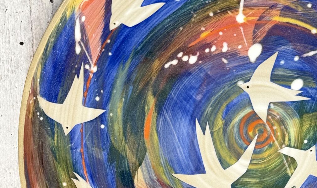 kolorowa patera ceramiczna