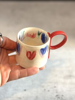 kolorowa filiżanka do kawy handmade