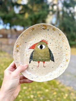 płytka miska malowana 