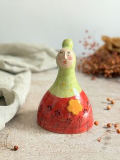 Figurka miętowo-czerwona - 2