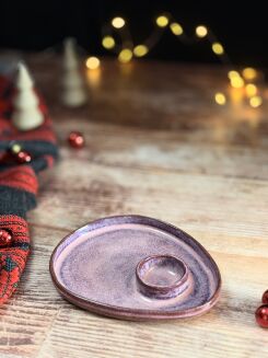 ceramiczny talerzyk na jajko, ceramika handmade, Kolorowa Misa