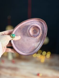 ceramiczny talerzyk na jajko, ceramika handmade, Kolorowa Misa