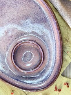 ceramiczny talerzyk na jajko, ceramika handmade, Kolorowa Misa