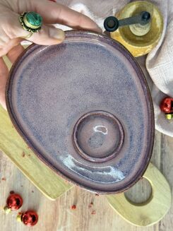 ceramiczny talerzyk na jajko, ceramika handmade, Kolorowa Misa