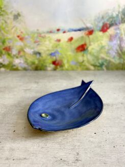 ceramiczna patera w kształcie ryby