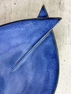 patera ryba niebieska ceramika