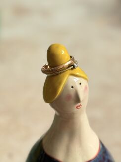 Figurka kobaltowa z kokiem i sercem - 5