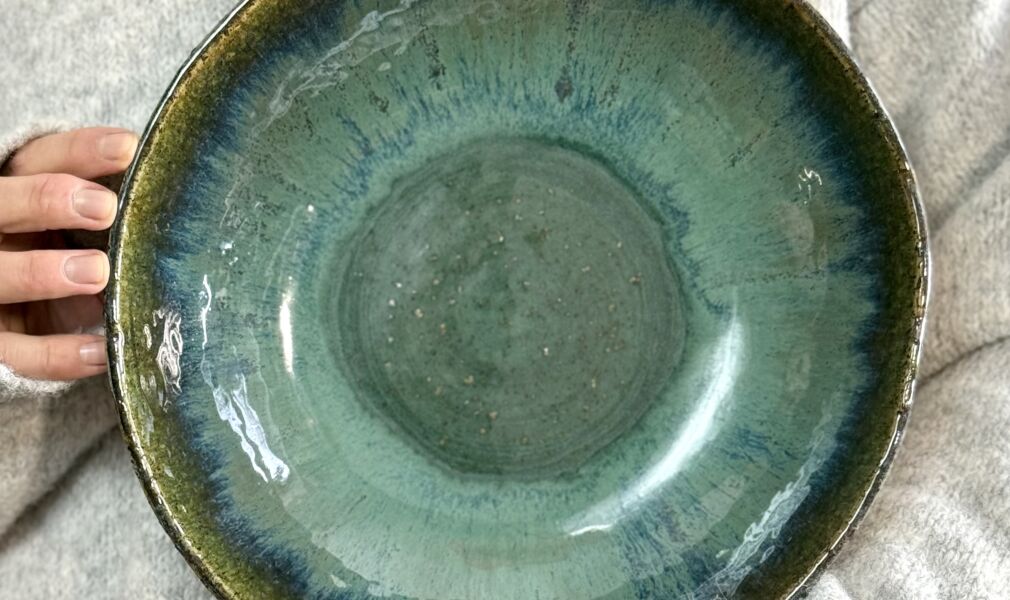 duża misa ceramiczna ręcznie robiona