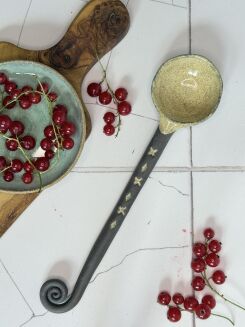 ceramiczna zakręcona łyżka kawa z mlekiem - 4