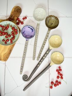 ceramiczna zakręcona łyżka kawa z mlekiem - 8