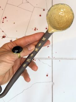 ceramiczna zakręcona łyżka kawa z mlekiem - 7