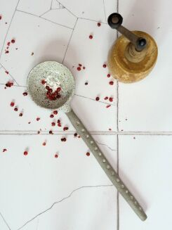 ceramiczna nakrapiana łyżka - 5