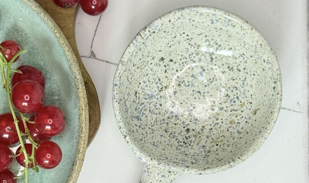 ceramiczna nakrapiana łyżka