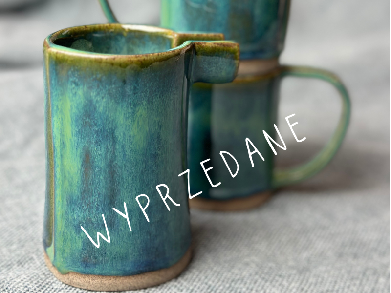 Ceramiczny zielony zestaw do kawy